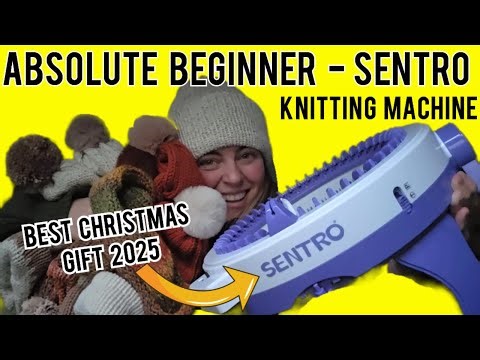 MAKE A BEANIE with me - Absolute Beginner with the SENTRO KNITTING MACHINE