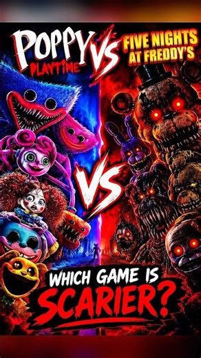 Poppy Playtime vs FNAF 💀 Which Game Is REALLY SCARIER? #shorts