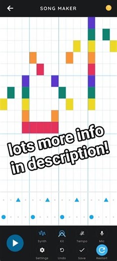 Chinese character radical 61/214 in musical pixel art? (CML Song Maker)