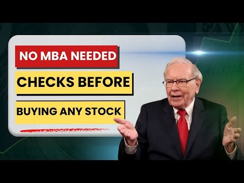 The Only 3 Numbers Warren Buffett Checks Before Buying Any Stock No MBA Needed