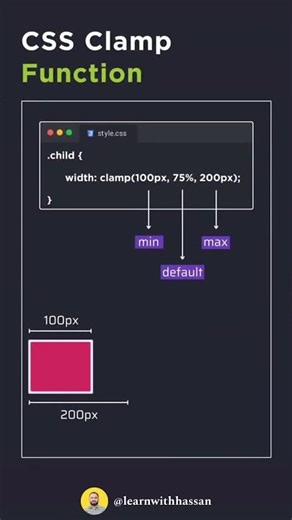CSS Clamp Function Animation | Learn CSS Clamp in 8 Seconds | CodeMinds