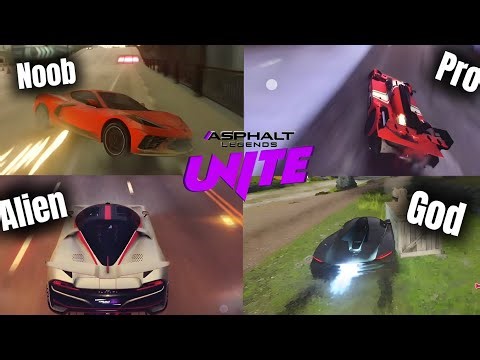 ASPHALT LEGENDS UNITE - NOOB VS PRO VS ALIEN VS GOD (PART 2) 