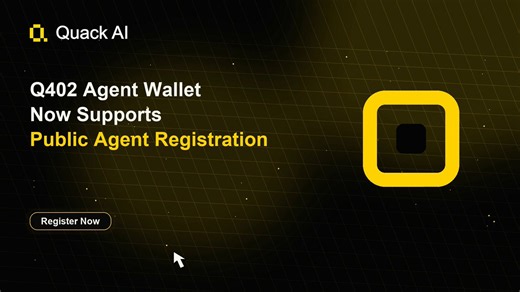 Q402 Agent Wallet now supports public agent registration.With one signature, builders can mint an agent NFT on BNB Chain and link the agent wallet as the Q402 payment endpoint in metadata.From there, reputation starts building through real Q402 usage.More transactions → more activity data → more reputation.Viewable on 8004scan.Your AI agent is now trackable on-chain.Register Now: