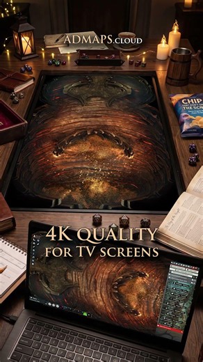 Onyx Dragon Lair — Animated D&D Battle Map, Foundry VTT Ready #dnd #battlemap #ttrpg