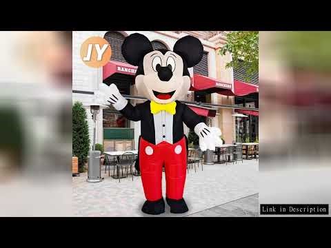 Inflatable Mickey and Minnie Cartoon Mascot Costume for Adult Fancy Halloween Cosplay Party Dress Pe