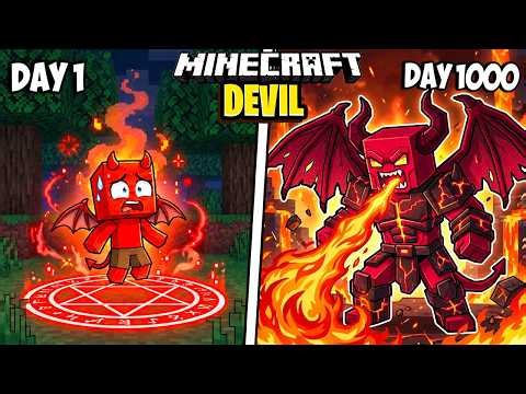 I Survived 1000 Days as a DEVIL in Minecraft