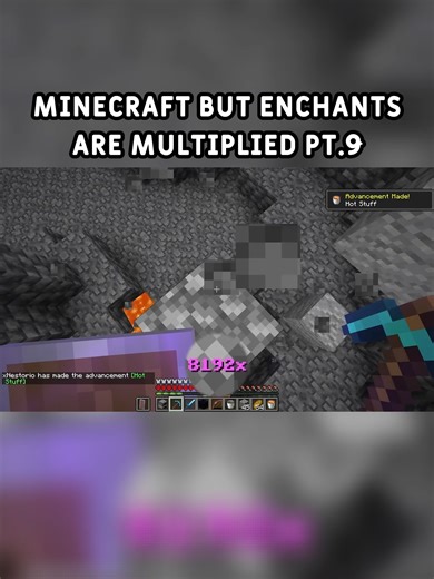 Minecraft but enchants are multiplied 9 (Xnestorio) #minecraft #xnestorio