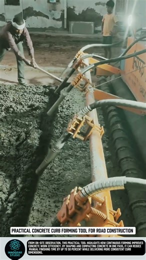Practical Concrete Curb Forming tool for road construction #tools