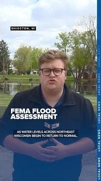 FEMA surveys flood damage in Shiocton, Wisconsin
