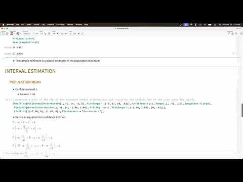 Point and Interval Estimation using the Wolfram Language - Mathematica