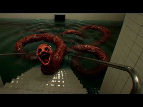 誰もいないプール施設…。監視員が泳ぎながら追ってくるホラーゲームがヤバすぎる。（大絶叫あり）