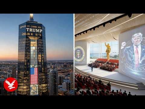 Donald Trump reveals plans for presidential library, including giant gold statue of himself