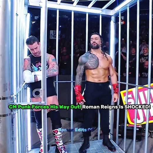 Roman Reigns Stops CM Punk, But Punk Shocks Him by Escaping! 😱#wwe #shorts #wrestlingshorts #edit