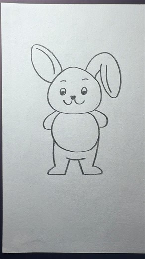 beautiful rabbit drawing easy