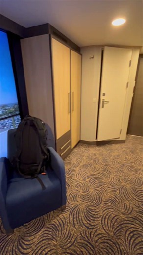 Inside cabin with virtual balcony on Royal Caribbean Ovation of the Seas.
