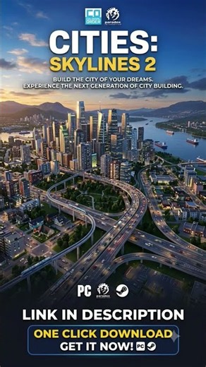 🔥 Cities: Skylines 2 FREE DOWNLOAD 😱 | PC Game | Full City Building