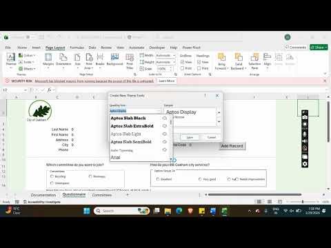 Shelly Cashman Excel 365 | Module 11: End of Module Project 1 City of Oakham