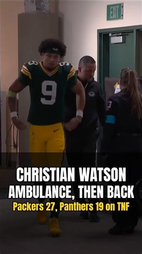 Christian Watson Leaves in an Ambulance... Then Comes Back! Packers vs Panthers #Shorts