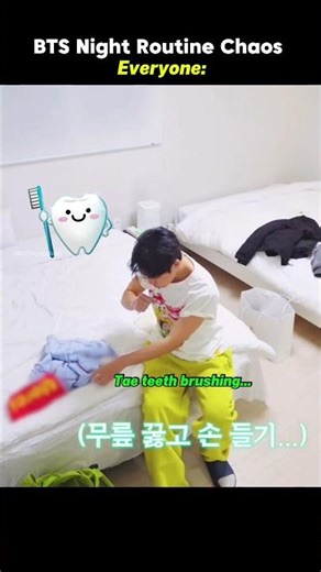 BTS night routine but JK denied Jin instantly 💀🤣