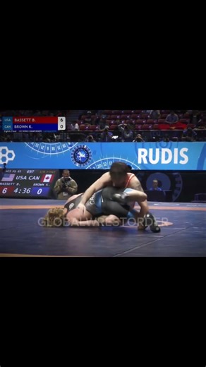 Bo Bassett 1st period PIN over 4x Ohio State Champion Karson Brown 💀 - U23 Worlds #wrestling