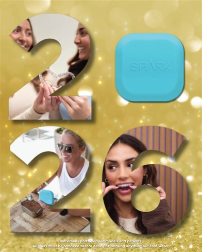 Cheers to 2026! Shine brighter, smile bigger, and make every moment SPARKLE worthy. 🎉✨ Happy New Year from Spark™ Clear Aligners! 🎇🥂 #SparkClearAligners #SparkAligners #MySparkStory #MyTrueSmile #MySparkJourney #ClearAligners #Orthodontist #HappyNewYear #NewYearsEve Images are actual Spark Clear Aligner or Spark Retainer patients. Teeth images have not been altered.