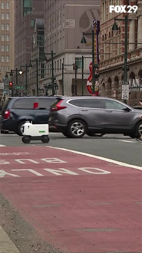 FOOD DELIVERY ROBOT: Uber Eats has started to roll out its autonomous robots that will deliver food to users in Philadelphia's Center City neighborhood.