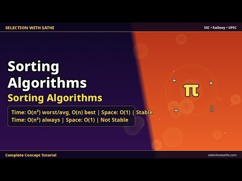 Sorting Algorithms | Sorting Algorithms | Selection With Sathi