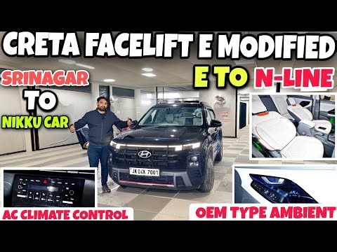 CRETA FACELIFT 2025 MODIFIED BASE TO TOP✅ CRETA E TO N-LINE✅AC CLIMATE CONTROL#cretafacelift2025 #yt
