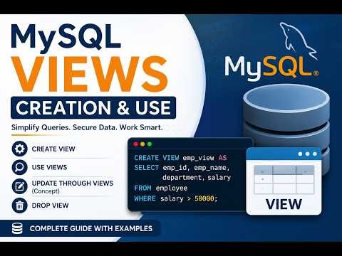 Chap 8 - MySQL (Lect. & Lab) Views Tutorial | Create, Use & Manage Views | Implementation Guide
