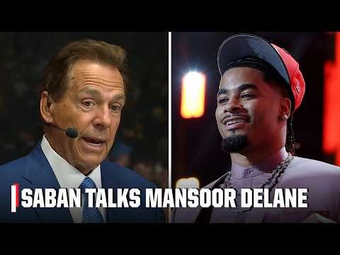 Mansoor Delane is FANTASTIC 💪 Nick Saban after the LSU DB goes No. 6 to the Chiefs | 2026 NFL Draft