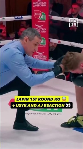 Oleksandr Usyk and Anthony Joshua approve of Daniel Lapin's round 1 KO 👏