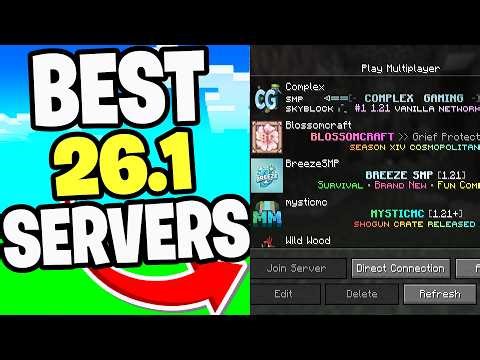 Top 5 BEST Servers For Minecraft 26.1! - Java & Bedrock