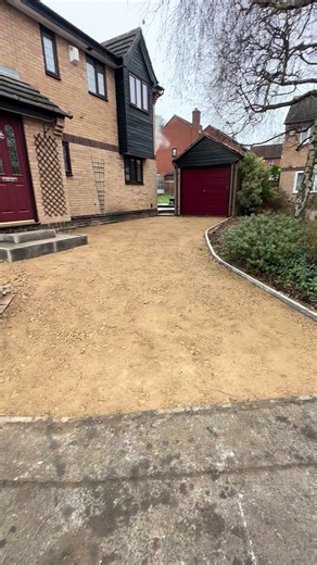 Oakwood project update ready for 10 mil open grade and Resin bound finish ##DrivewayGoals##MidlandsPaving##homeupgrades🏡##newdriveway