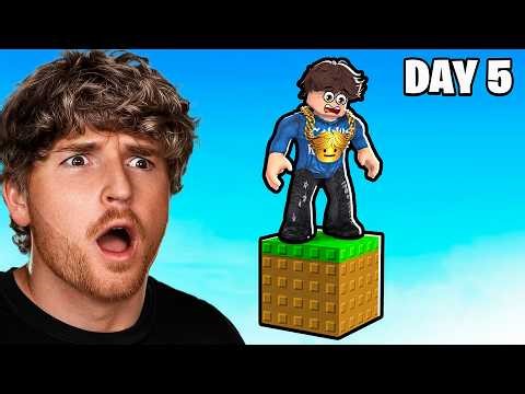 Surviving 99 Days on ONE BLOCK in Roblox
