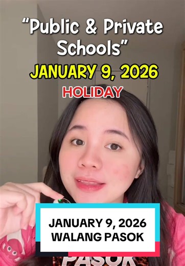 HOLIDAY | WALANG PASOK | BOTH PUBLIC AND PRIVATE SCHOOLS | THE CITY OF MANILA #dola #ph #student #manila #january9th