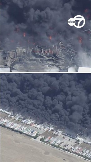 Live updates: Massive fire breaks out at medical distribution warehouse in Tracy, evacs underway