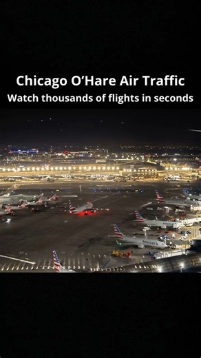 Time-Lapse Reveals How Air Traffic Moves ✈️