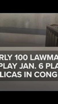 Nearly 100 lawmakers display Jan. 6 plaque replicas in Congress