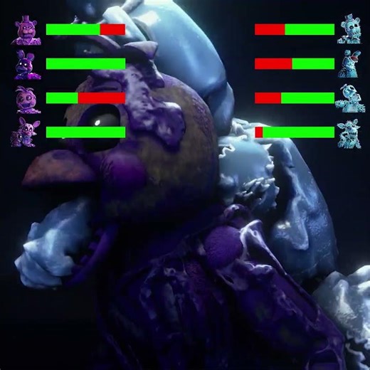 Toxic Toys vs Black Ice Withered Freddy FNAF Fight with Healthbars