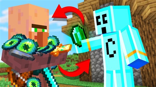 We traded emerald fortunes for overpowered Minecraft items