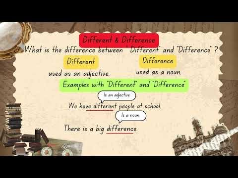 The Different and Difference In English