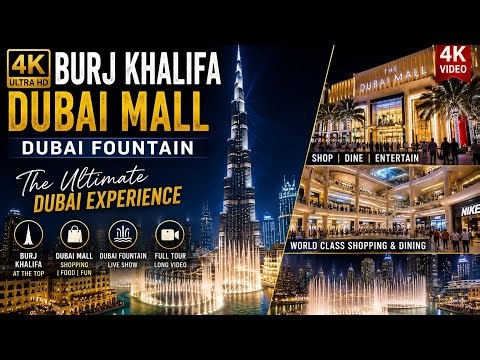 🏙️ Burj Khalifa, Dubai Mall & Dubai Fountain 🇦🇪 | Ultimate 4K Walking Tour