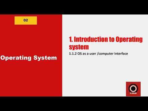 1.2 OS as a user /computer interface - Introduction To Operating System