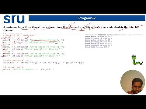 From Logic to Code: Python Problem Solving: Lecture 4 - Program based on Data Types and Operators