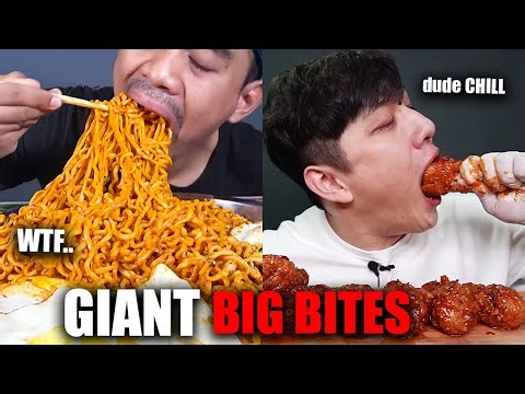 mukbangers taking EXTREME big bites!