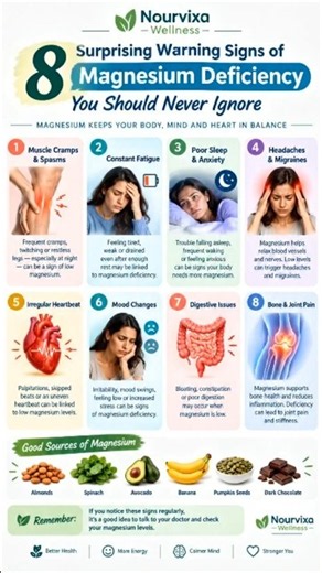 8 Warning Signs of Magnesium Deficiency You Should Never Ignore ⚠️ #magnesium #magnesiumsupplements