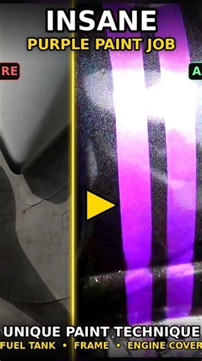 This Bike's Paint Job is INSANE 😱💜 #enginepanel #enginerebuild #mechanic