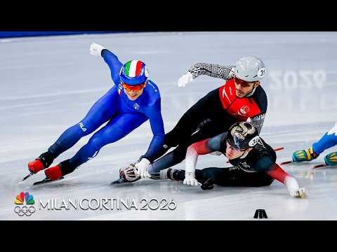 Short track's scariest slips and craziest crashes from the Winter Olympics | NBC Sports