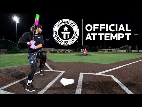 The Hardest Hit Baseball Ever | Guinness World Records Attempt