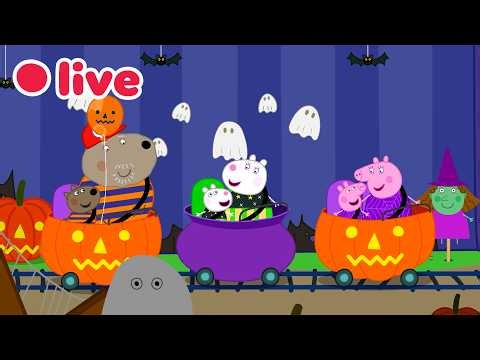 🔴 LIVE: Peppa Pig at HALLOWEEN! 👻 Peppa & Baby Evie’s Spookiest Adventures 🎃 | FULL Episodes | 4K